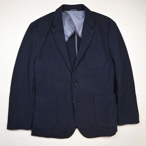 Celio Club 40R Blue Cotton Unstructured Mens Blazer Suit Jacket Sport Coat